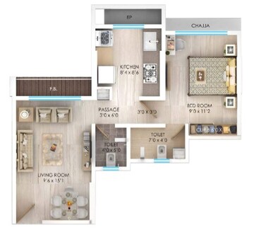  1 BHK Apartment at Charms Global City, Ambernath East – for Sale