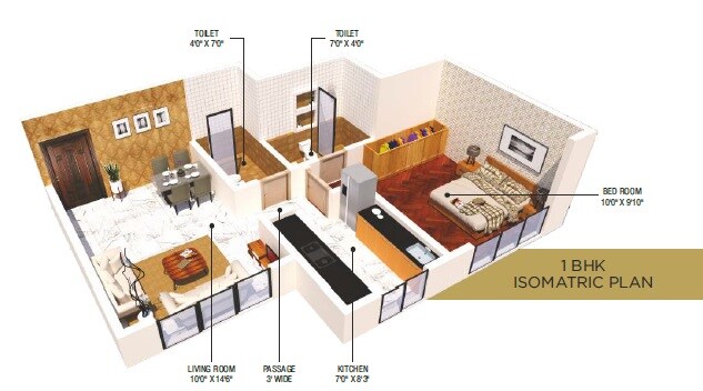 1 BHK 426 Sq. Ft. Apartment