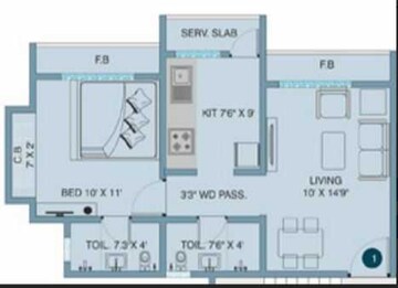  1 BHK Apartment at Cosmos Meluha, Shilphata – for Sale