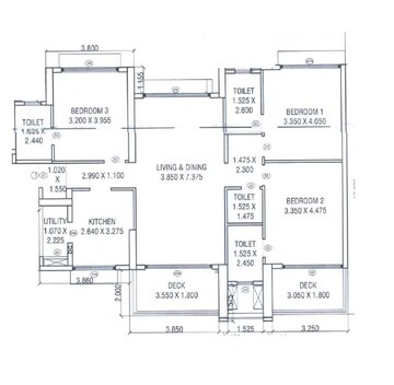  3 BHK Apartment at Courtyard by Narang Realty and The Wadhwa Group, Pokhran Road No Two – for Rent