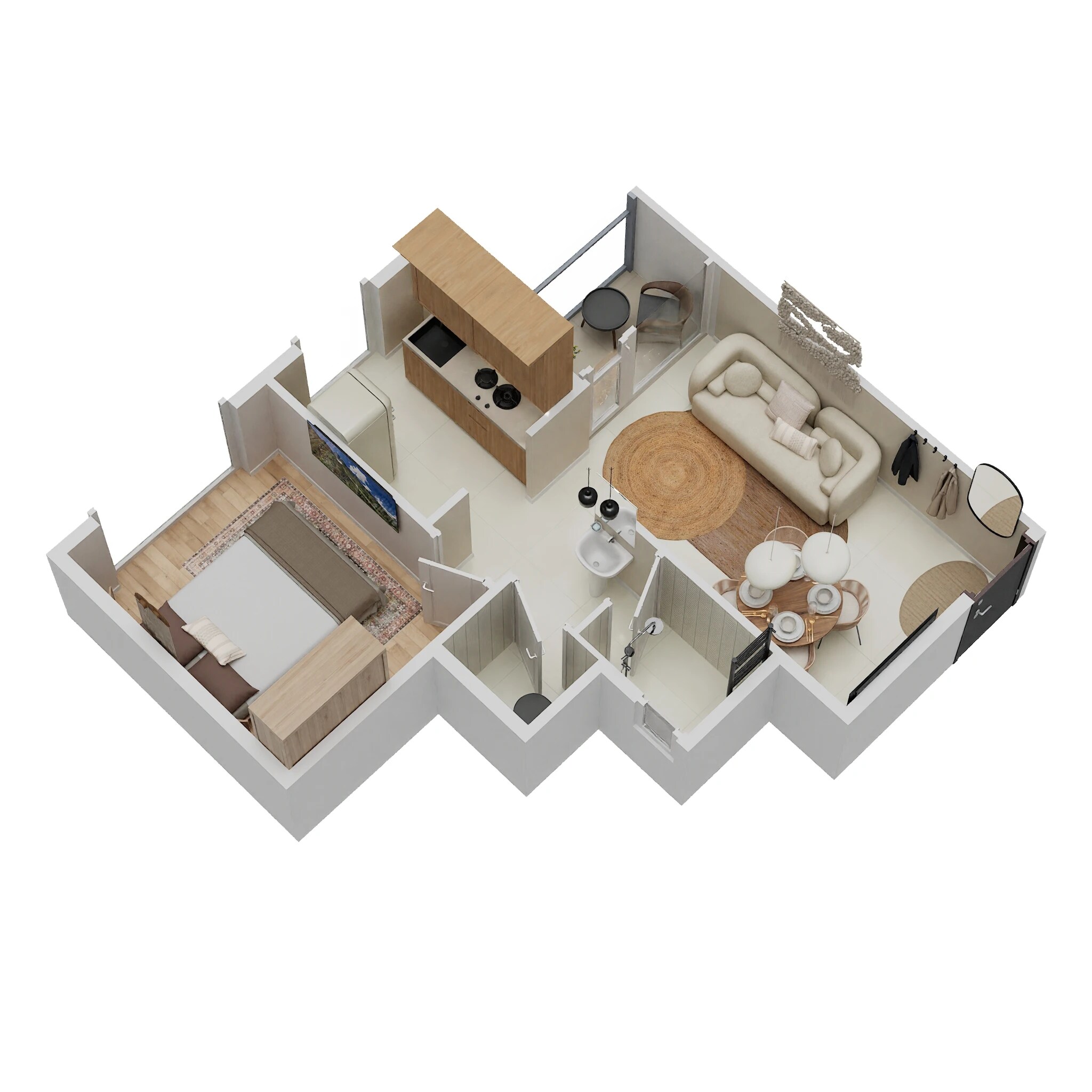 1 BHK 380 Sq. Ft. Apartment