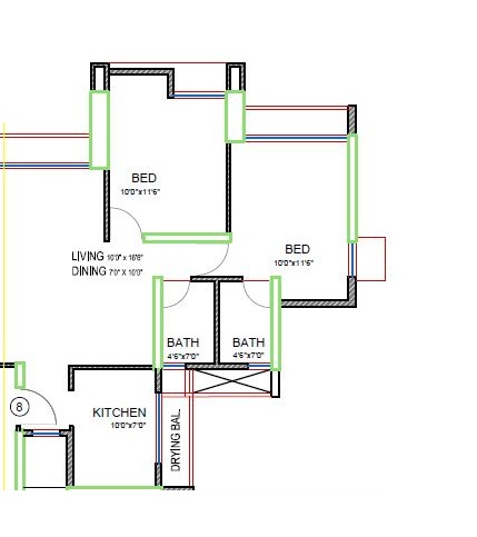 2 BHK 612 Sq. Ft. Apartment in DB Realty Parkwoods