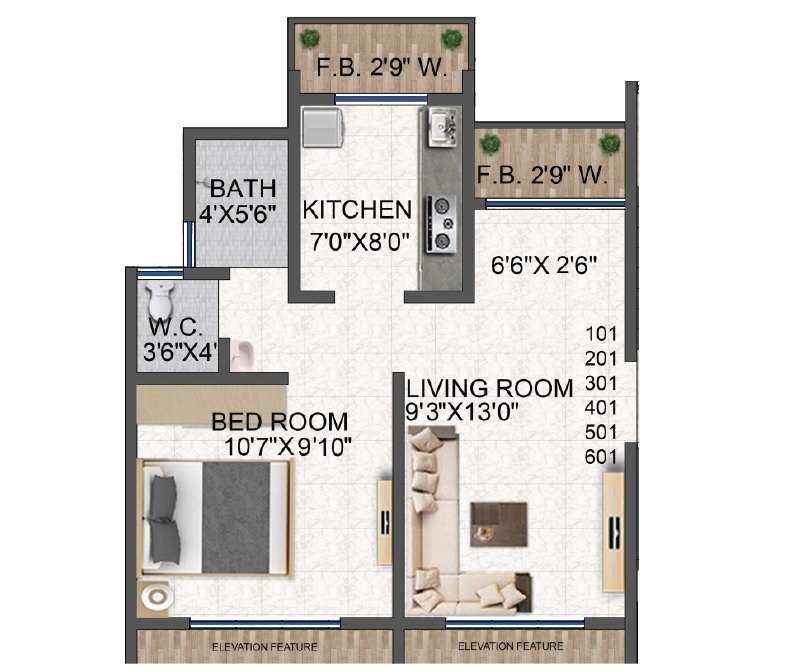 1 BHK 317 Sq. Ft. Apartment in Deepali Jai Ganesh CHS