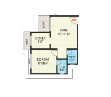 1 BHK 322 Sq. Ft. Apartment in Deeplaxmi Shreeji Milestone