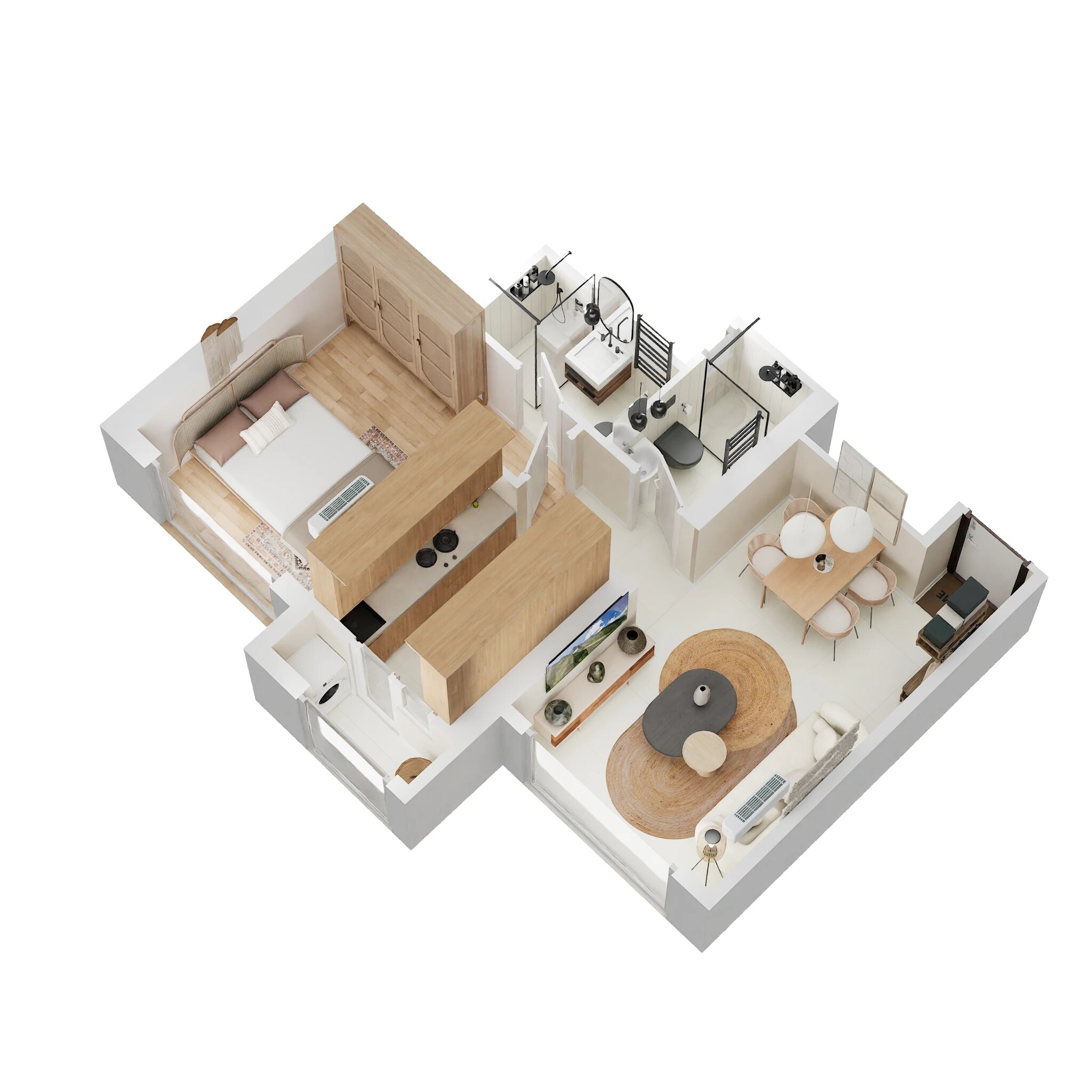 Floor plan of 1 BHK 458 Sq. Ft. Apartment in Delta Greenville, Thane