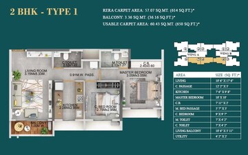  2 BHK Apartment at Dosti Eden, Brahmand – for Sale
