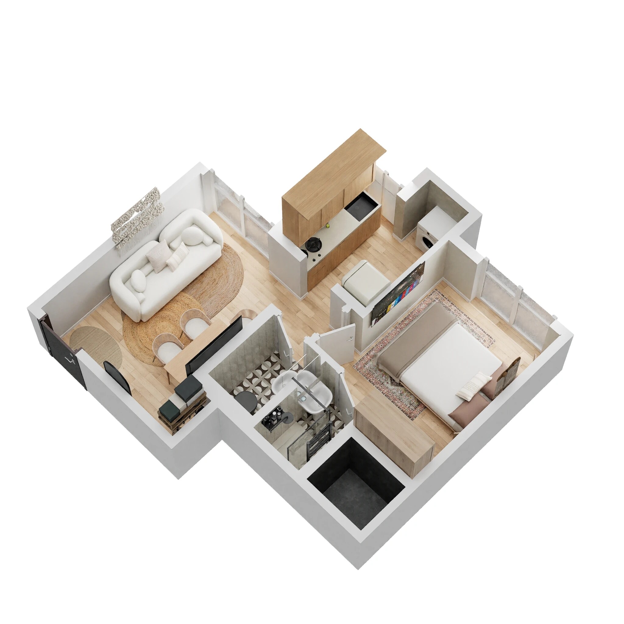 1 BHK 319 Sq. Ft. Apartment