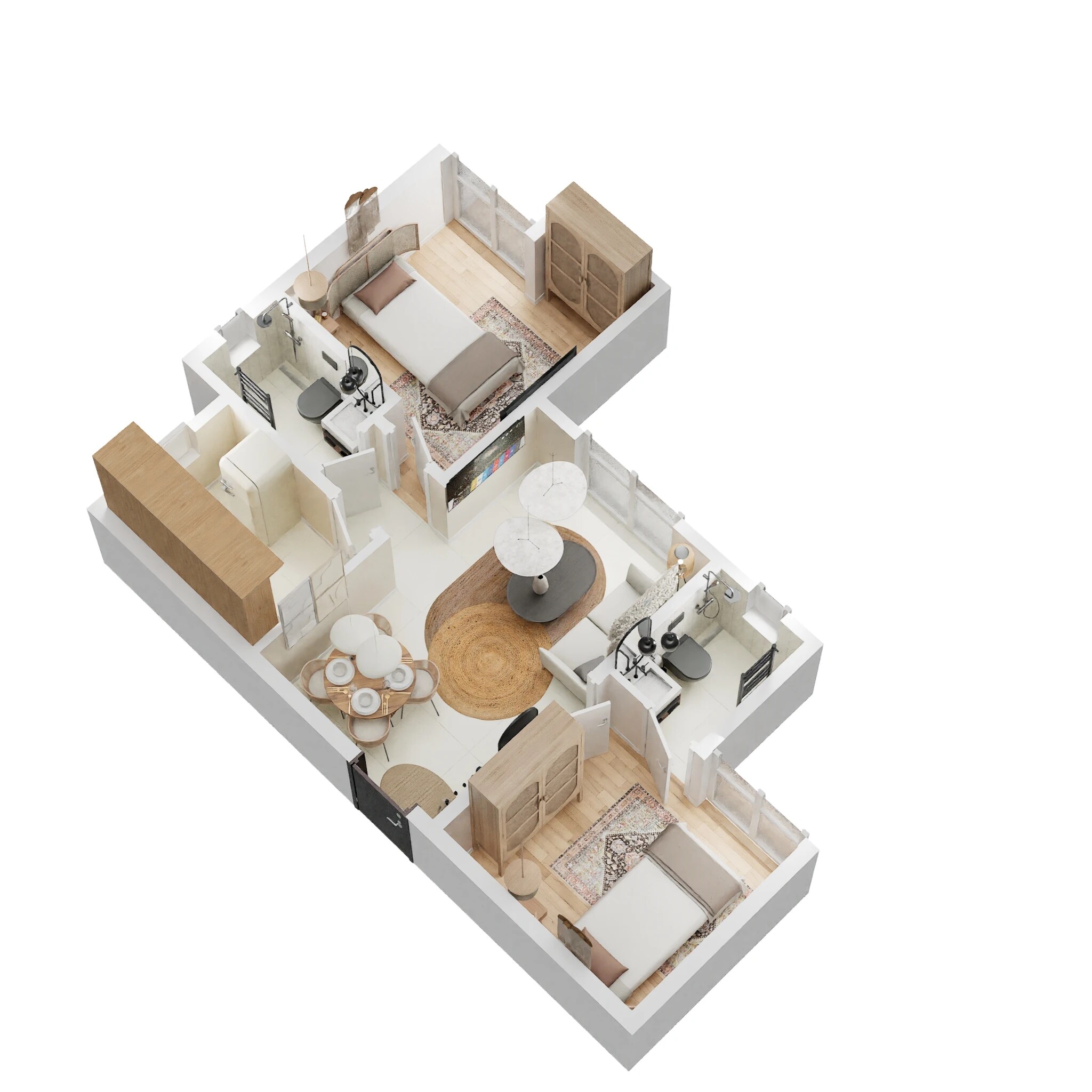 2 BHK 452 Sq. Ft. Apartment