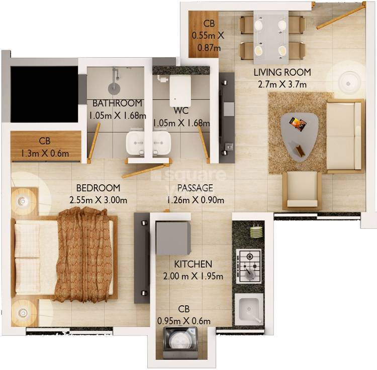 Other, dosti-greater-thane 1 Bedroom 339 Sq.Ft. Apartment In Kalher Thane 6305052