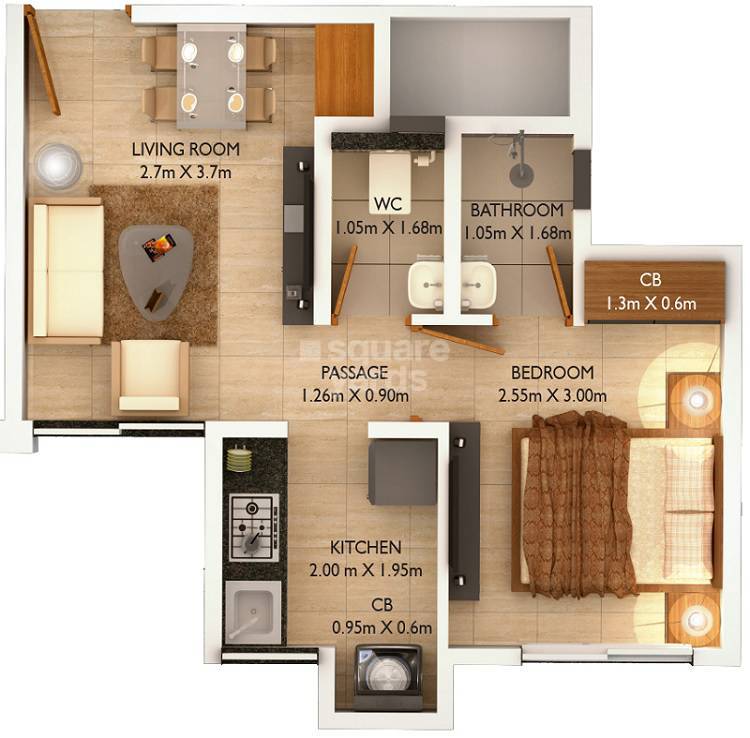 Other, dosti-greater-thane 1 Bedroom 339 Sq.Ft. Apartment In Kalher Thane 6356362