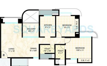  2 BHK Apartment at Dosti Group Imperia, Manpada – for Sale