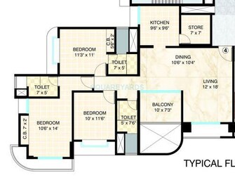 3 BHK Apartment For Resale in Dosti Group Imperia Manpada Thane  7670167