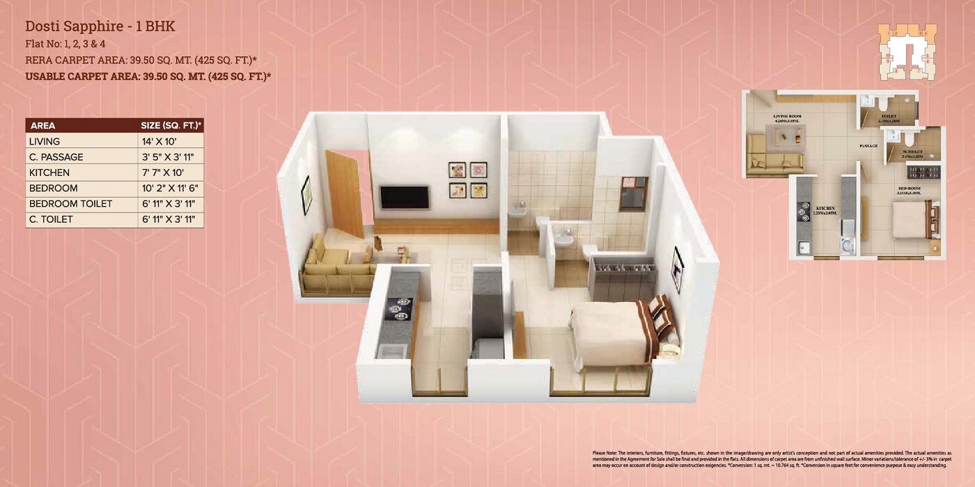 Other, dosti-planet-north 1 Bedroom 450 Sq.Ft. Apartment In Shilphata Thane 7561117