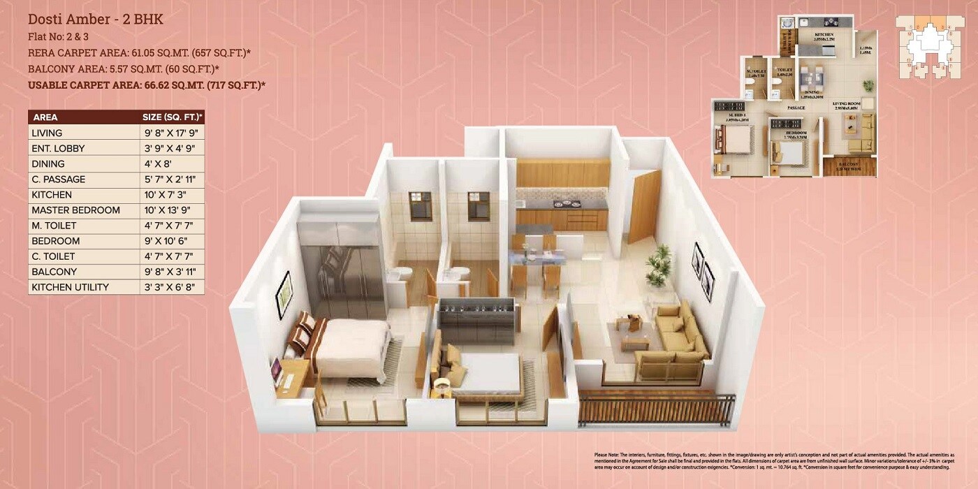Other, dosti-planet-north 2 Bedroom 717 Sq.Ft. Apartment In Shilphata Thane 7593717
