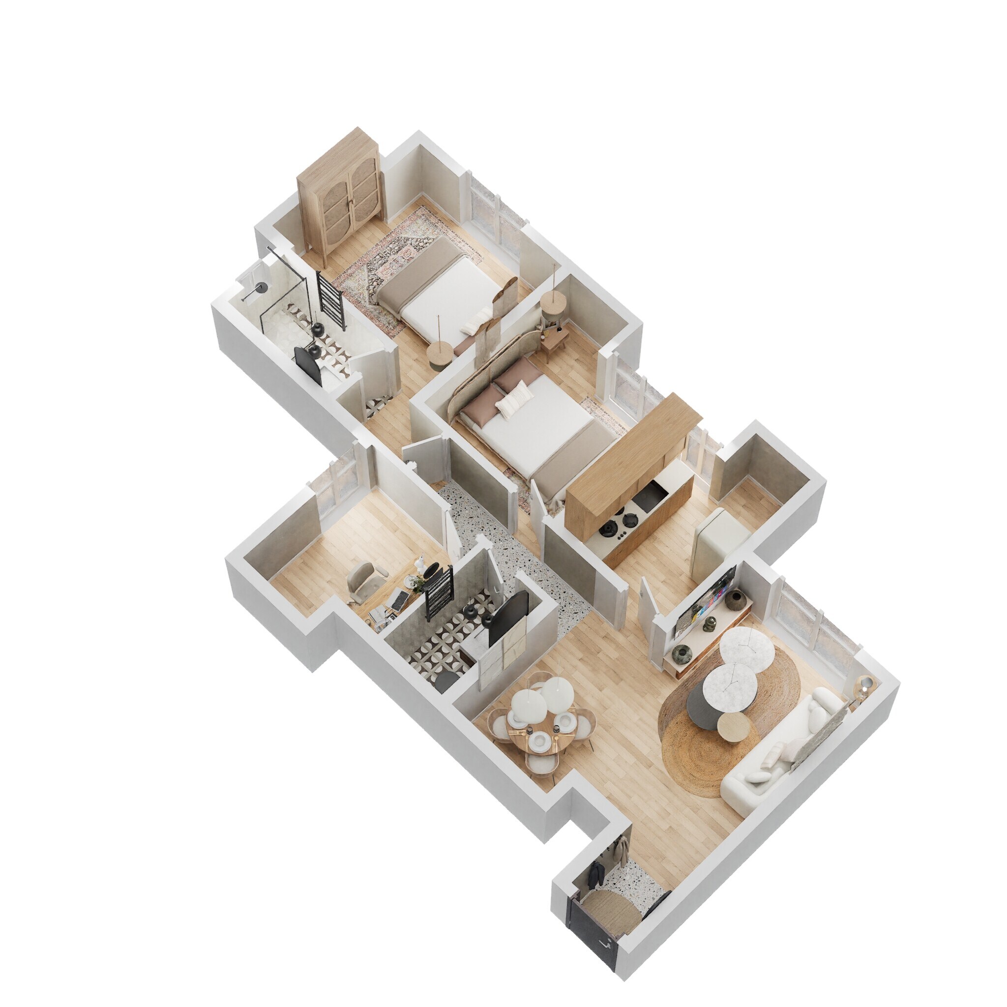 3 BHK 861 Sq. Ft. Apartment