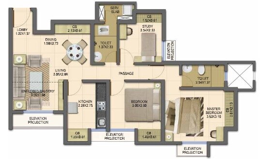 Other, dosti-planet-north 3 Bedroom 861 Sq.Ft. Apartment In Shilphata Thane 6521213