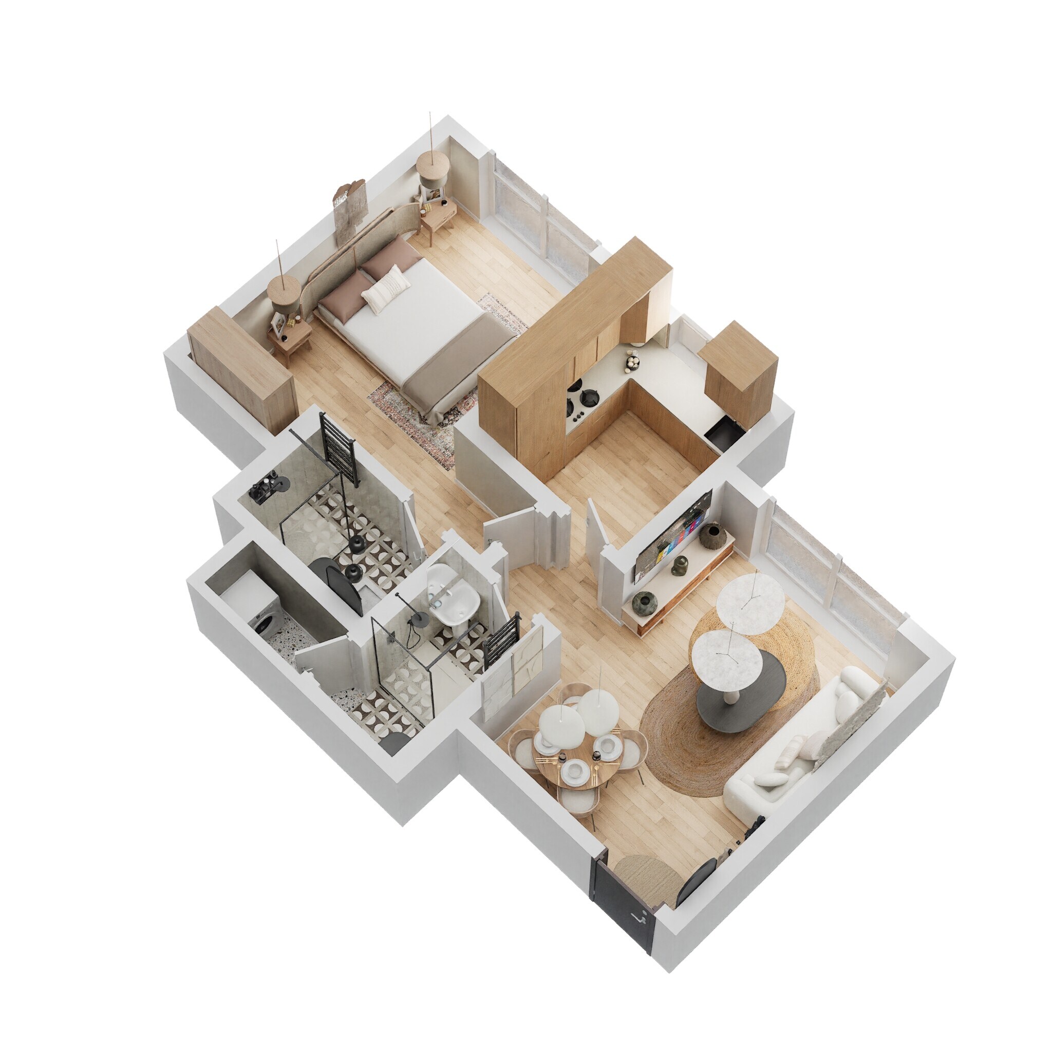 1 BHK 392 Sq. Ft. Apartment