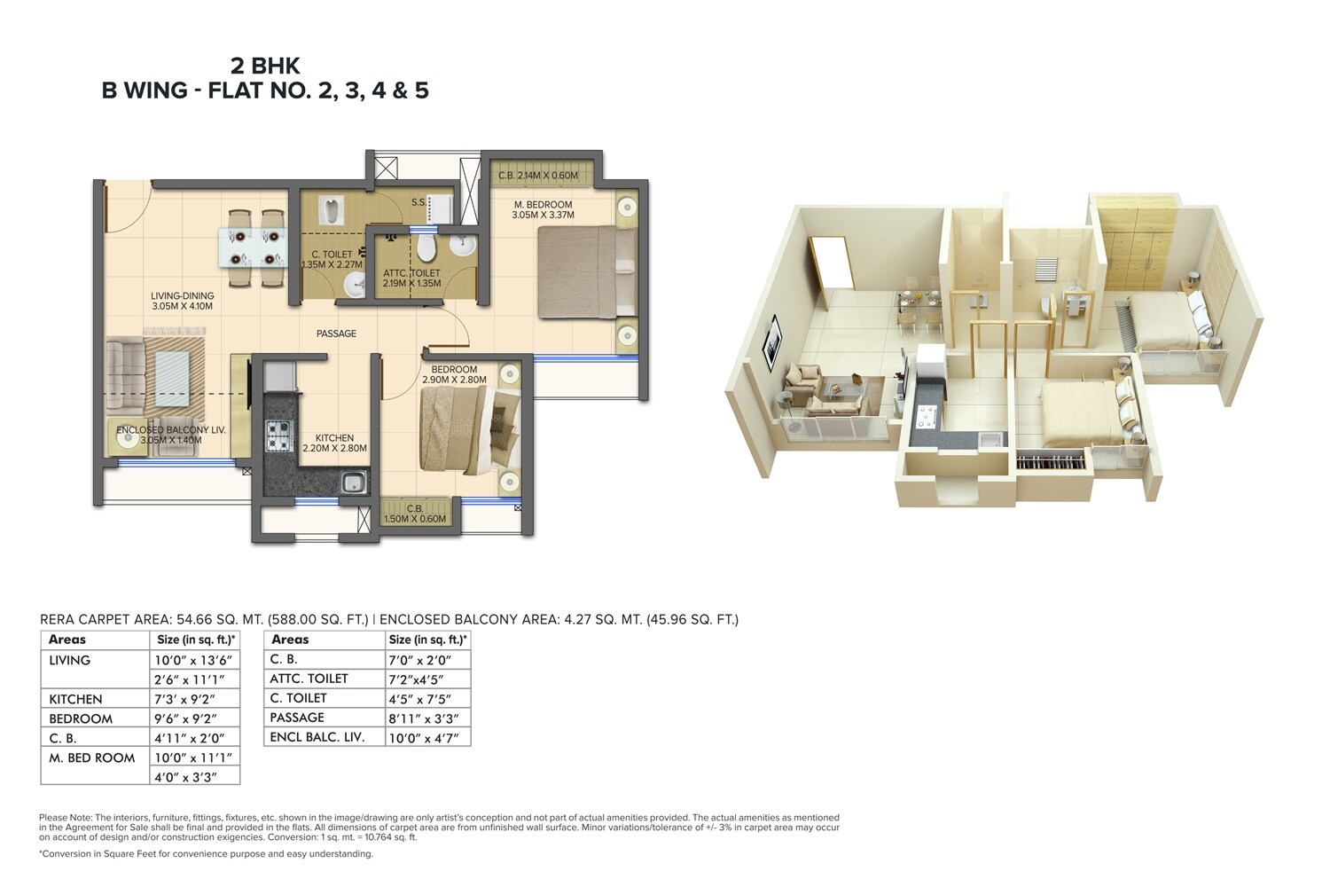  2 BHK Apartment at Dosti Planet North Onyx, Shilphata – for Sale