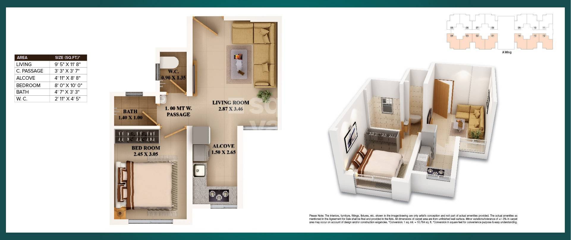 Dosti West County Floor Plans - Balkum, Thane