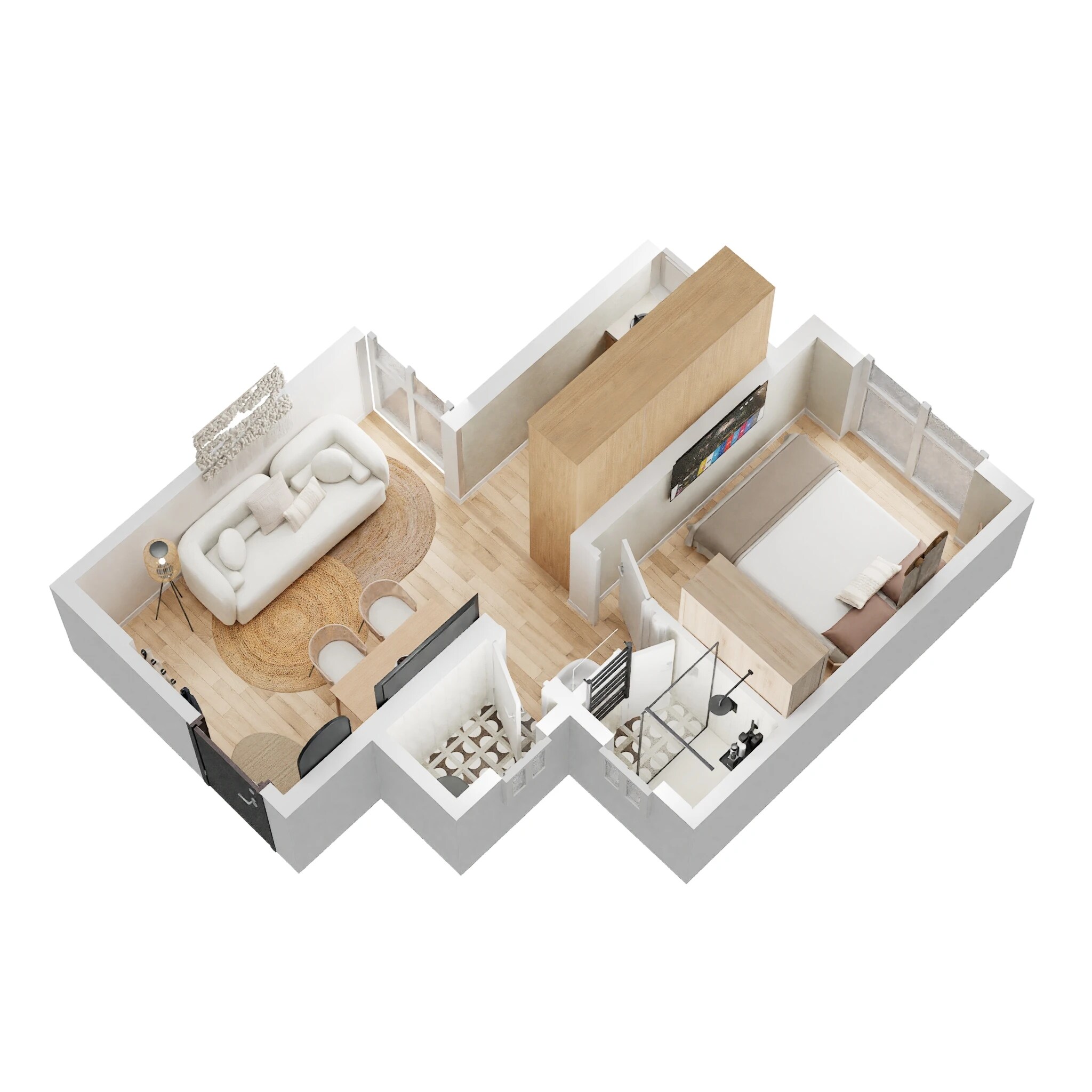 1 BHK 322 Sq. Ft. Apartment