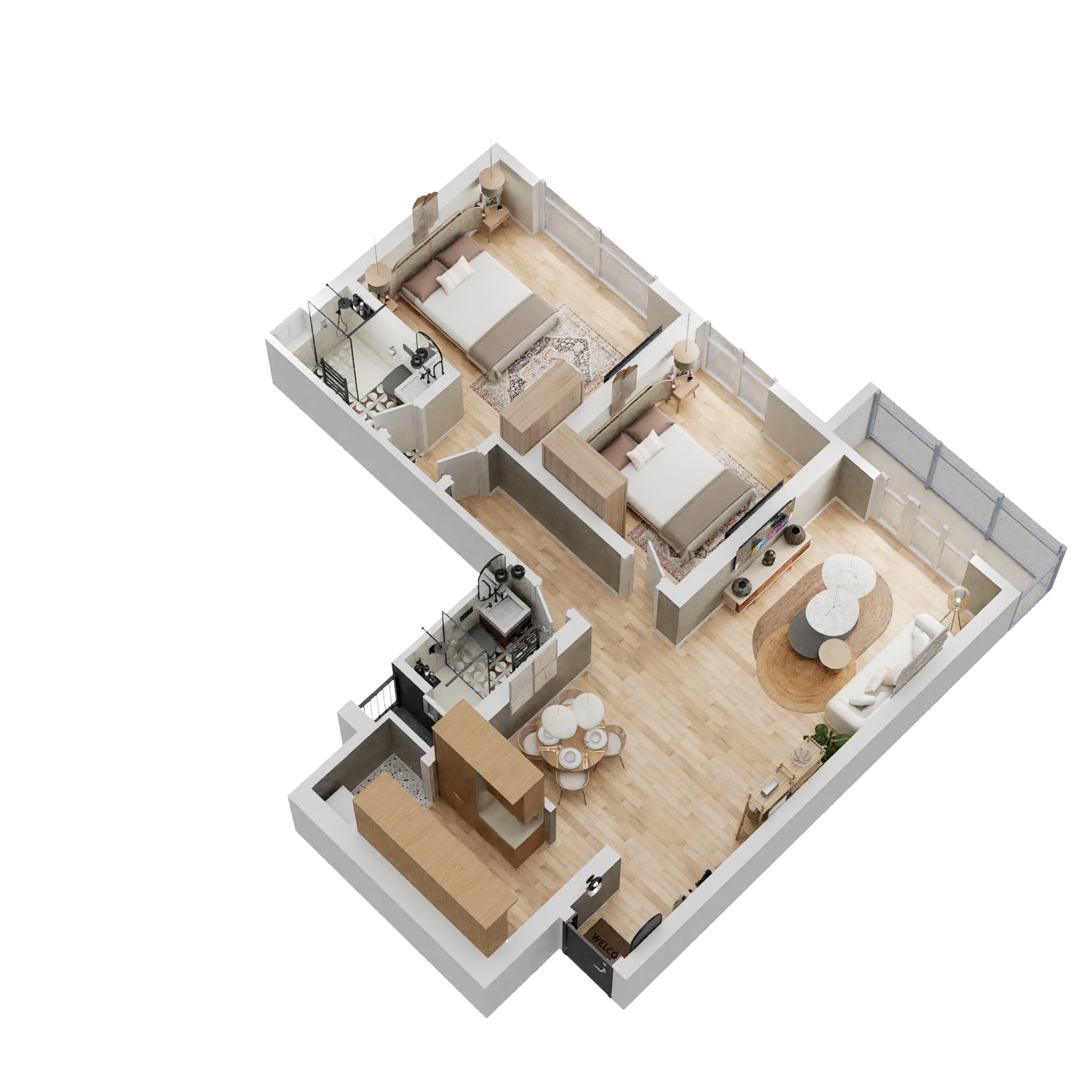 dosti west county apartment 2 bhk 628sqft 20245610135655 3d 509