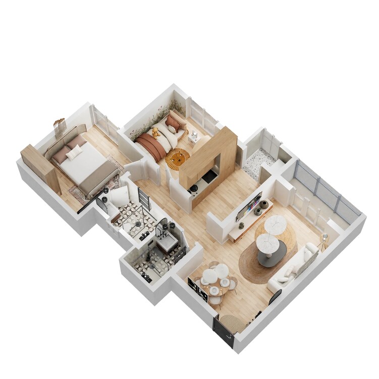 dosti west county apartment 2 bhk 734sqft 20245610135646