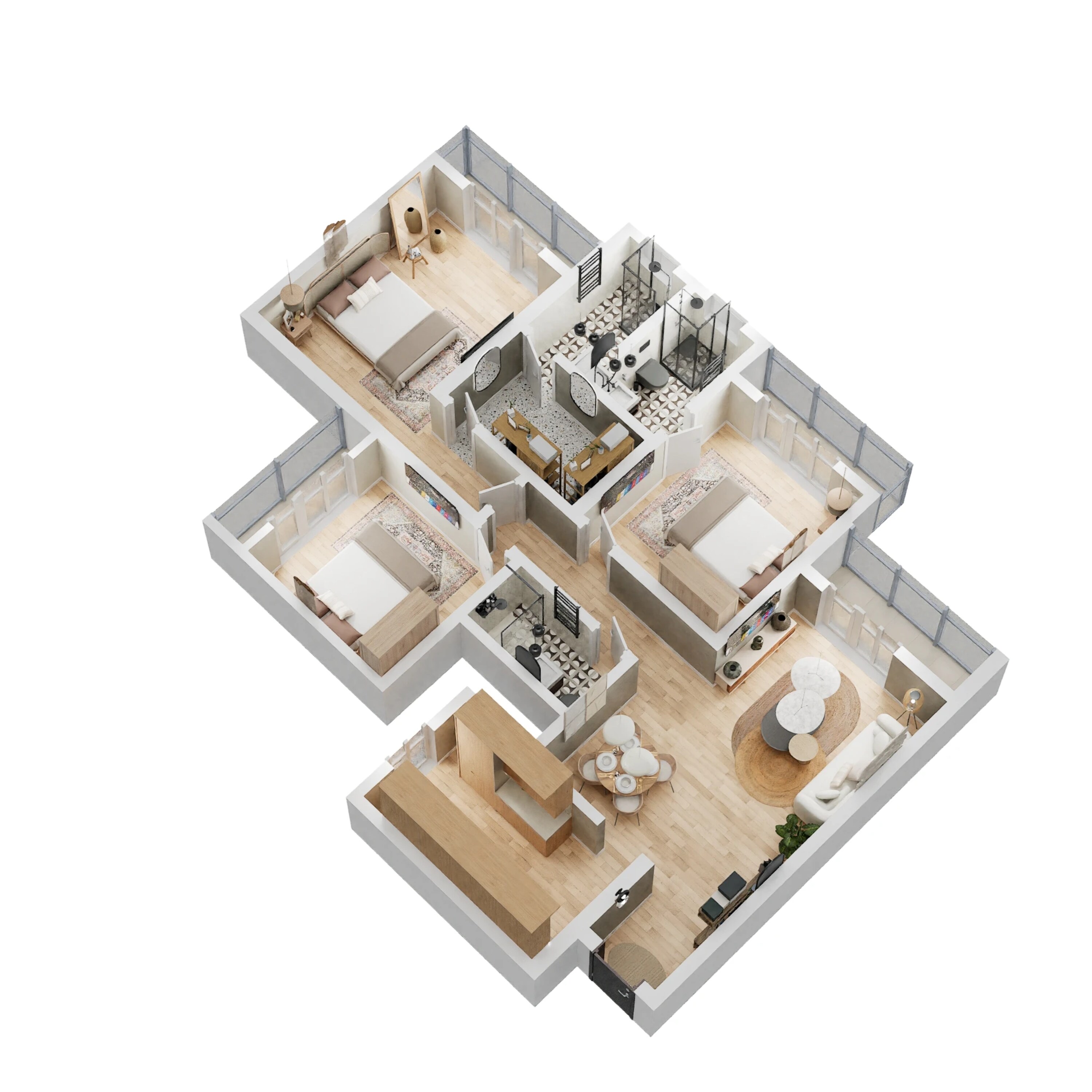 dosti west county apartment 3 bhk 1022sqft 20245710135725 3d 6371