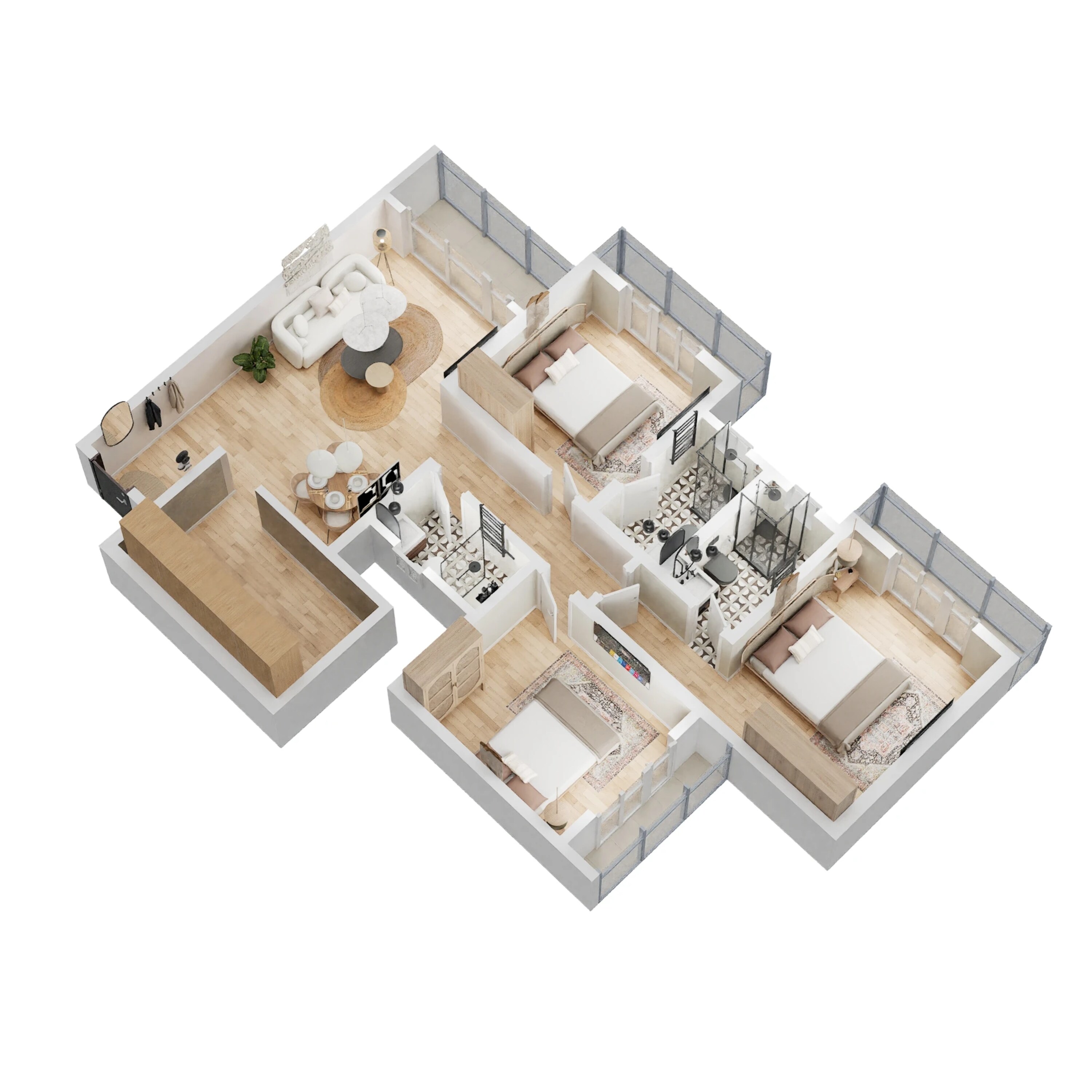 dosti west county apartment 3 bhk 949sqft 20245710135702 3d 3266