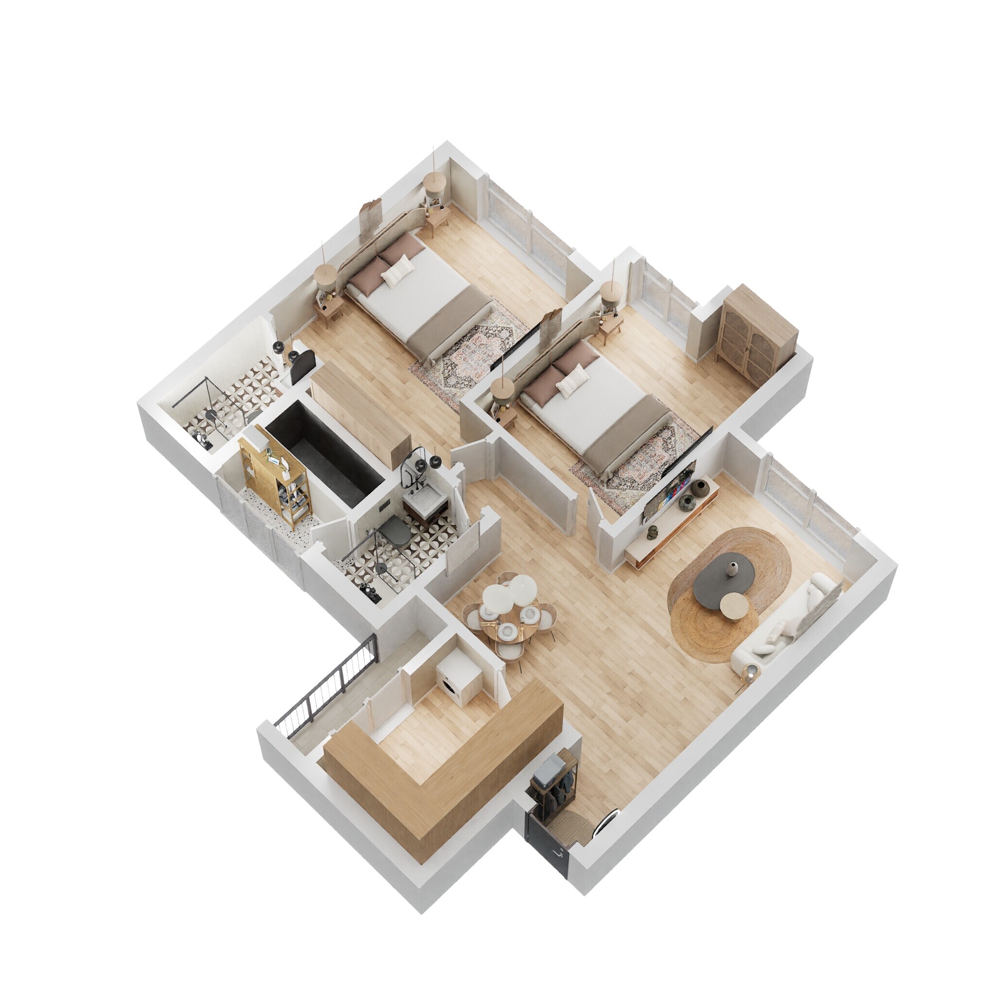 2 BHK 659 Sq. Ft. Apartment