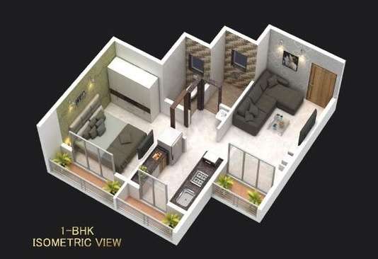 1 BHK 422 Sq. Ft. Apartment in Dreams Enclave