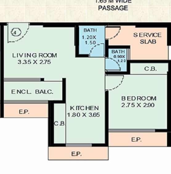 1 BHK 320 Sq. Ft. Apartment in Dynamic Crest