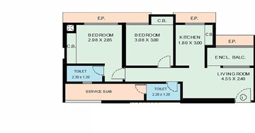  2 BHK Apartment at Dynamic Crest, Shilphata – for Sale