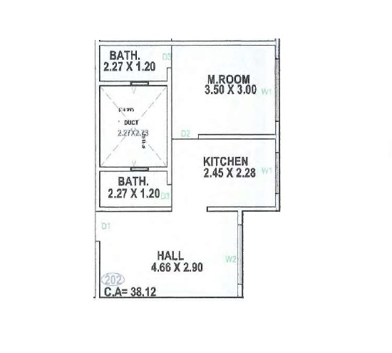 1 BHK 426 Sq. Ft. Apartment in Elite Crystal