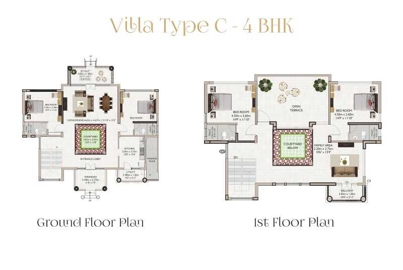 Floor plan of 4 BHK 2562 Sq. Ft. Villa in Elixir Kerala Village, Thane