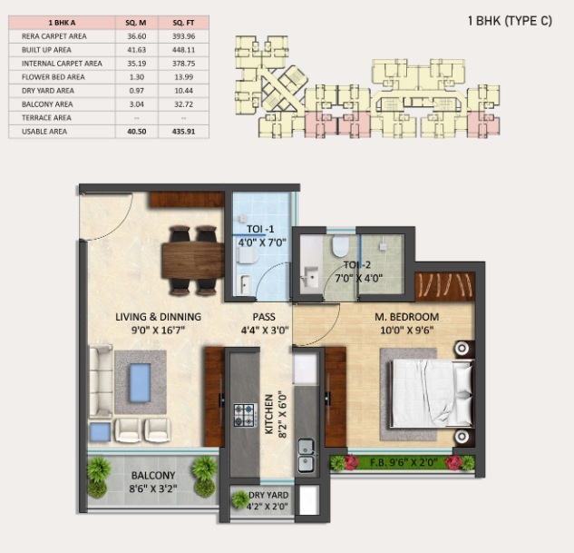 1 BHK 394 Sq. Ft. Apartment in Empire Industrial Centrum Phase 1