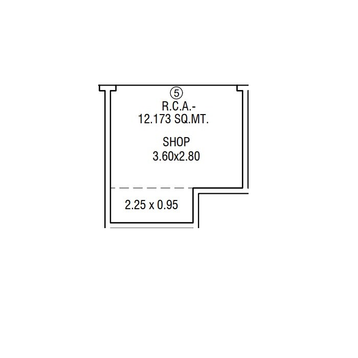 Floor plan of 131 Sq. Ft. Retail Shop in Fateh Hidayah, Thane