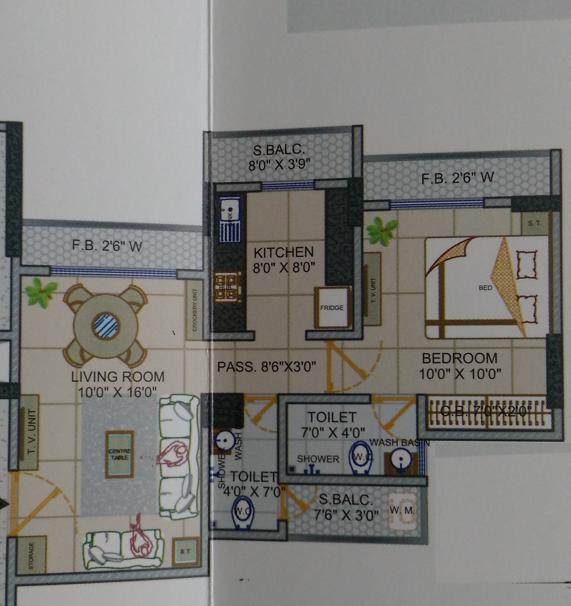 Fenklin Belleza 1 BHK Layout