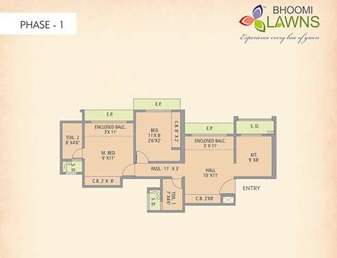 gajraj bhoomi lawns phase i apartment 2 bhk 860sqft 20214225104243
