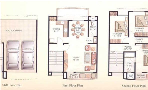 3 BHK Apartment in Gaurav Greens