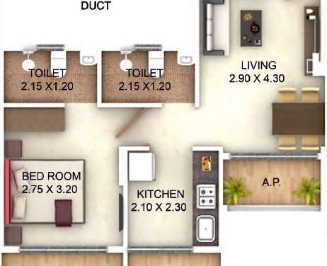 gbk vishwajeet precious phase 1 apartment 1 bhk 419sqft 20231217161219