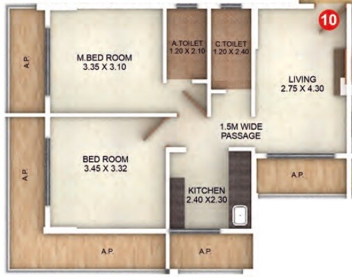 Other, gbk-vishwajeet-precious-phase-1 2 Bedroom 720 Sq.Ft. Apartment In Varap Thane 7370801