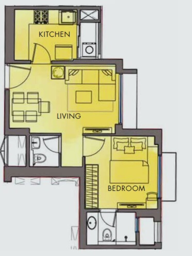Other, godrej-ascend 1 Bedroom 406 Sq.Ft. Apartment In Kolshet Road Thane 9343637