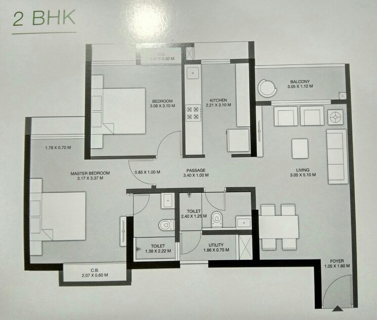 Other, godrej-emerald 2 Bedroom 720 Sq.Ft. Apartment In Ghodbunder Road Thane 8933572