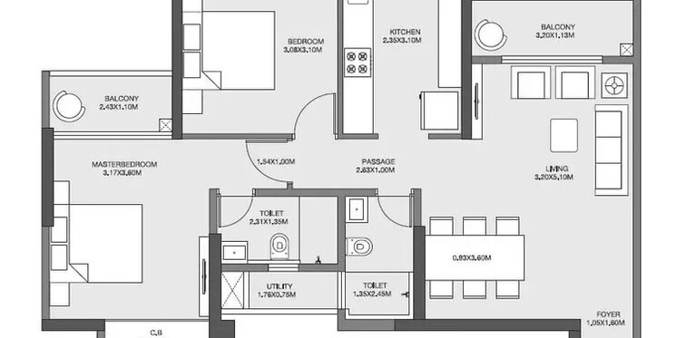 Other, godrej-emerald 2 Bedroom 603 Sq.Ft. Apartment In Ghodbunder Road Thane 9020749