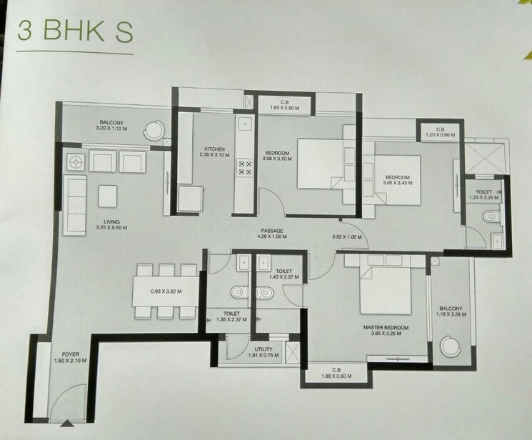 Other, godrej-emerald 3 Bedroom 990 Sq.Ft. Apartment In Ghodbunder Road Thane 8723800