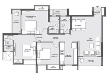  3 BHK Apartment at Godrej Emerald, Ghodbunder Road – for Rent