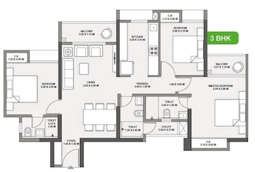  3 BHK Apartment at Godrej Emerald Vista, Ghodbunder Road – for Sale