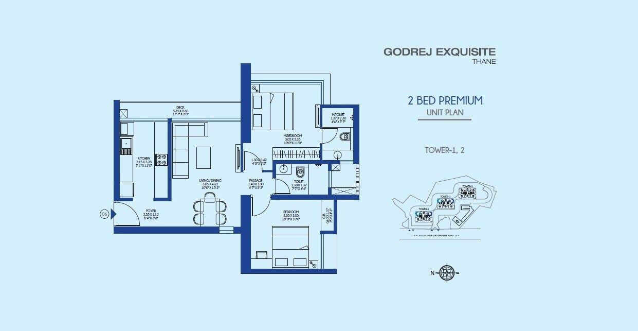  2 BHK Apartment at Godrej Exquisite, Ghodbunder Road – for Sale