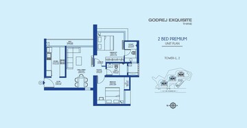  2 BHK Apartment at Godrej Exquisite, Ghodbunder Road – for Sale