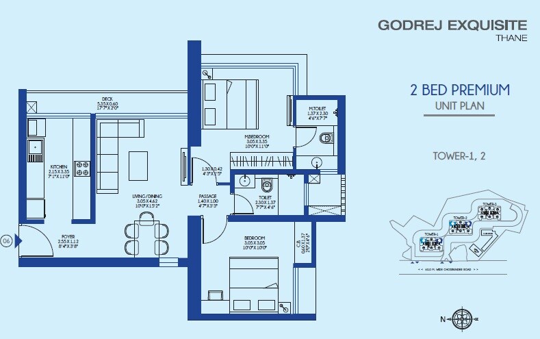 Other, godrej-exquisite 2 Bedroom 724 Sq.Ft. Apartment In Ghodbunder Road Thane 5944497